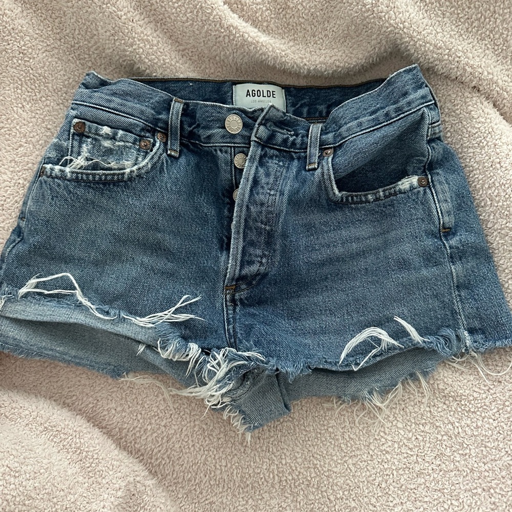 Agolde parker cut off shorts